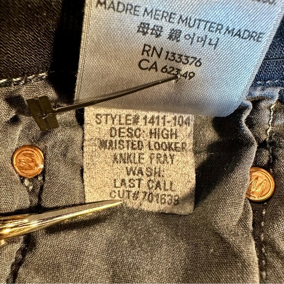 MOTHER Denim ‘High Waisted Looker Ankle Fray’ Jeans in “Last Call” Wash Size 25 - Picture 13 of 16